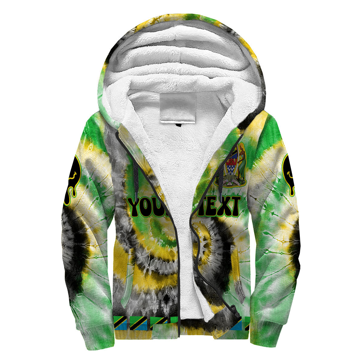 Tanzania Sherpa Hoodie Custom Tie Dye Style 3