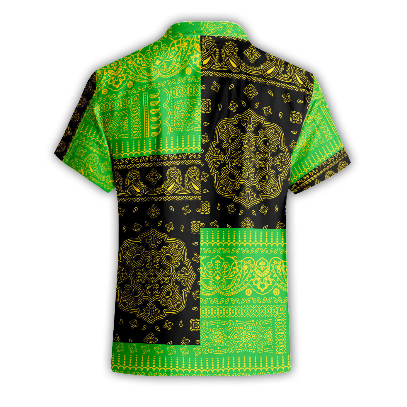 Tanzania Short Sleeve Shirt Flag And Paisley Basic Style 3