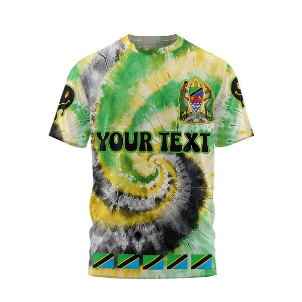 Tanzania T Shirt Custom Tie Dye Style 1