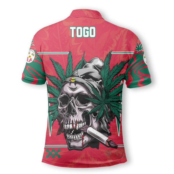 Togo Polo Shirt Flag & Coat Of Arms Marijuanas Style