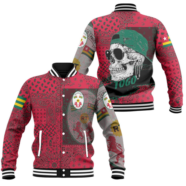 Togo Baseball Jacket Paisley Flag And Skull Style 1