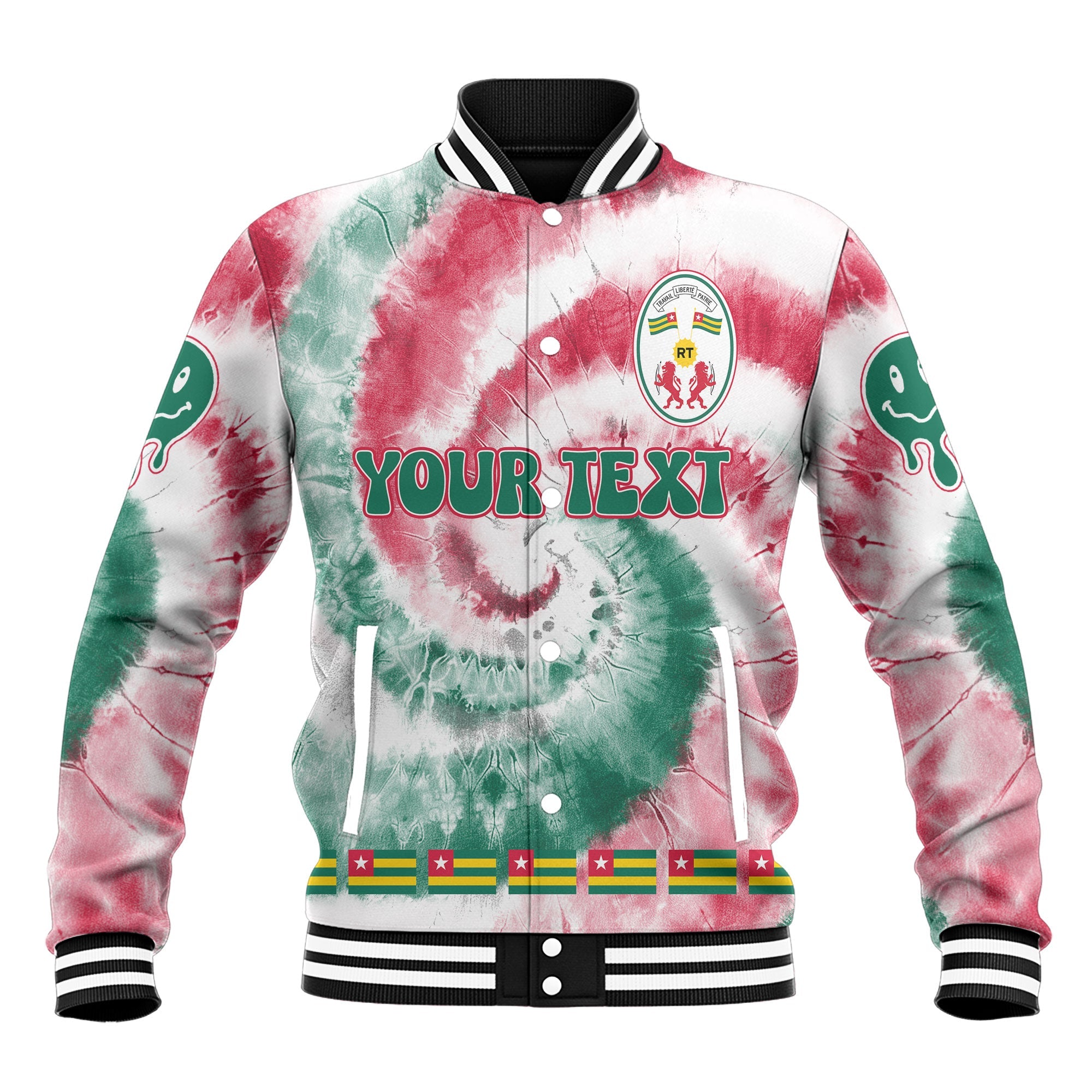 Togo Baseball Jacket Custom Tie Dye Style 2