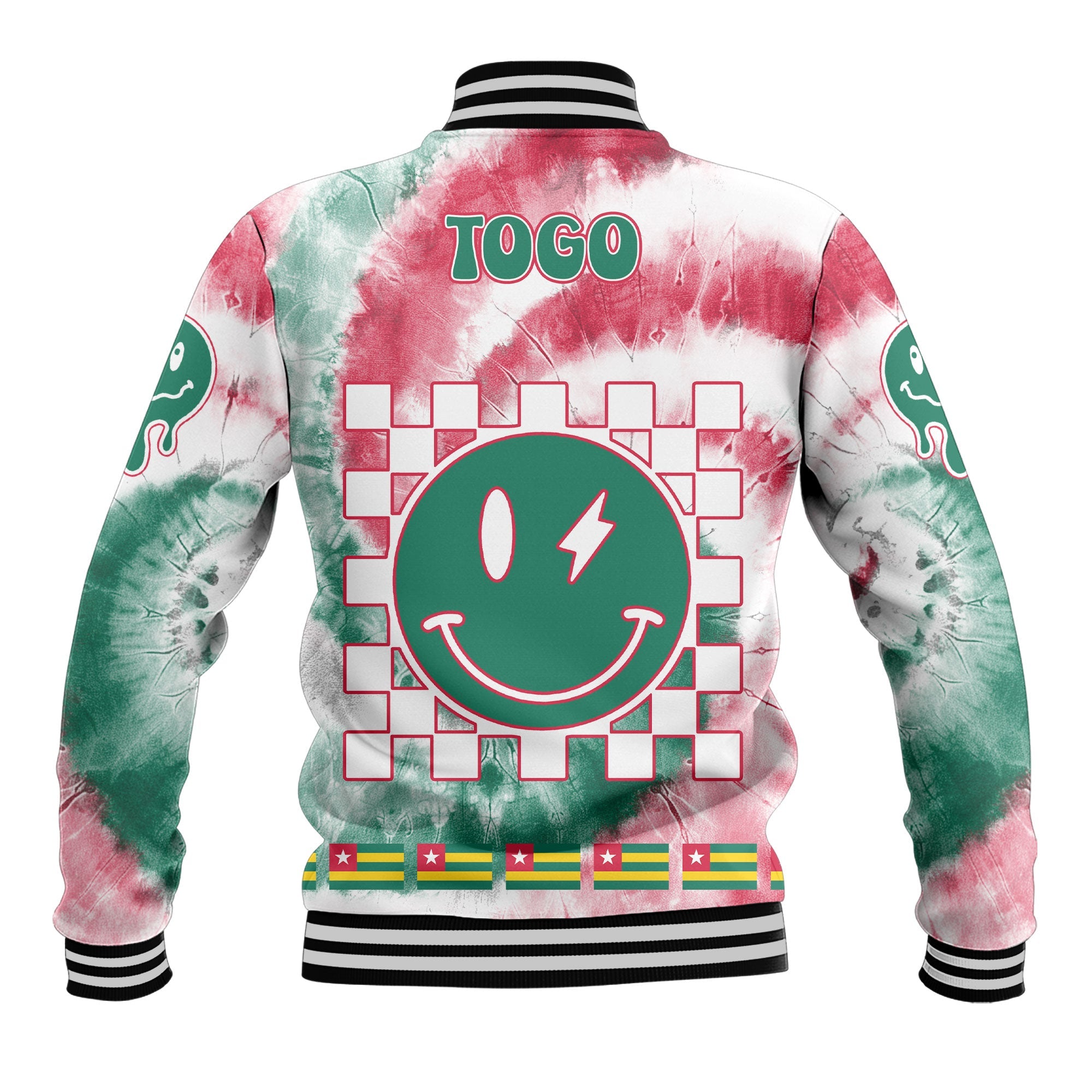 Togo Baseball Jacket Custom Tie Dye Style 3