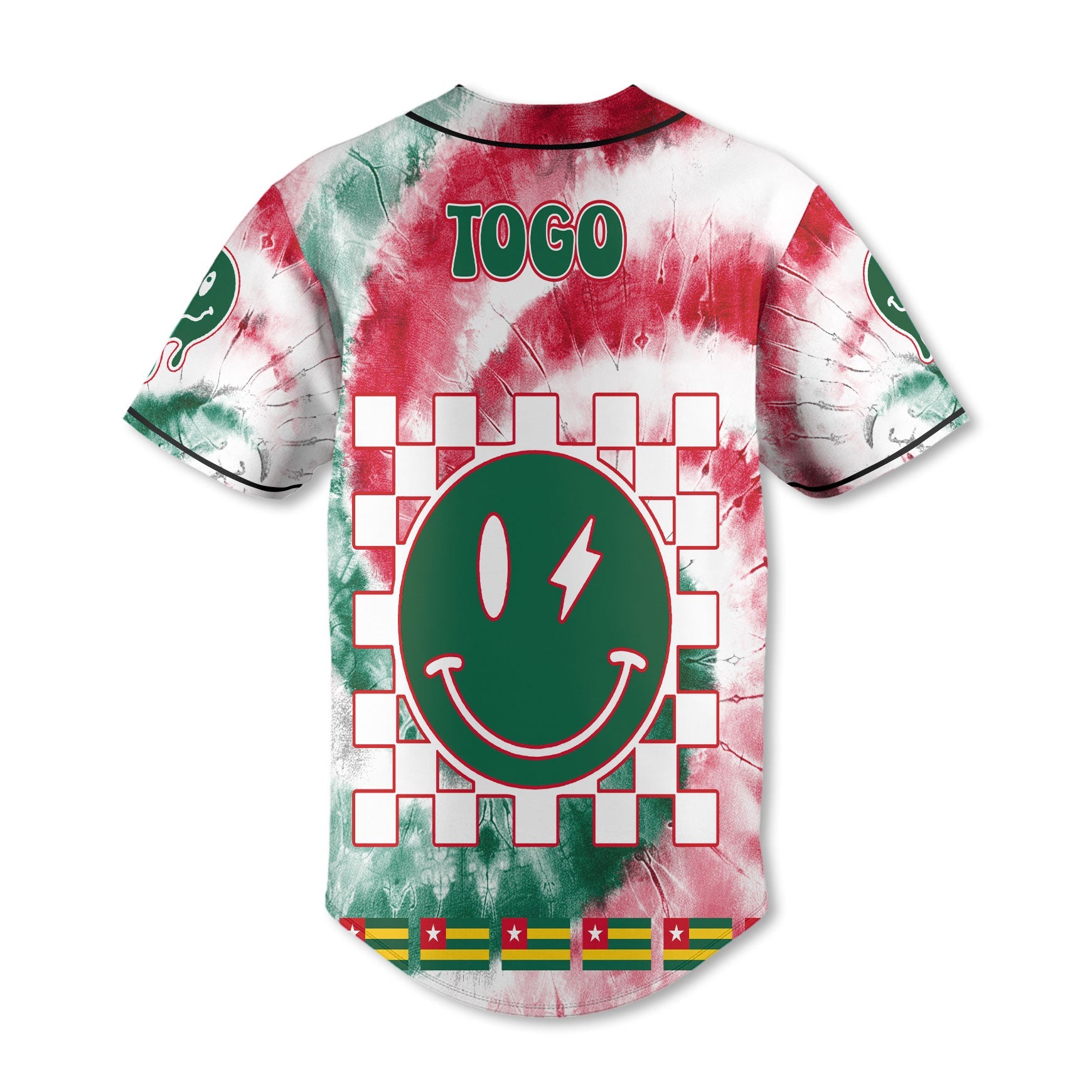 Togo Baseball Jersey Custom Tie Dye Style 3