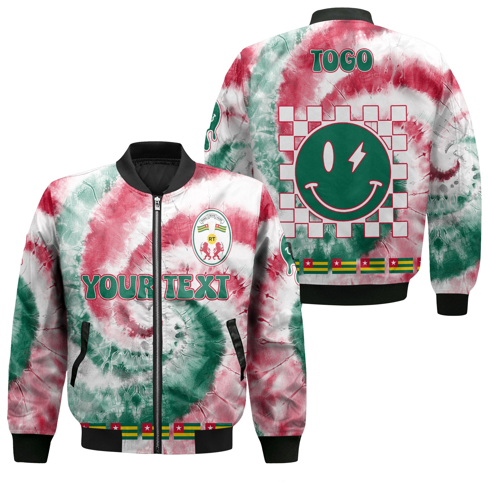 Togo Bomber Jacket Custom Tie Dye Style 1