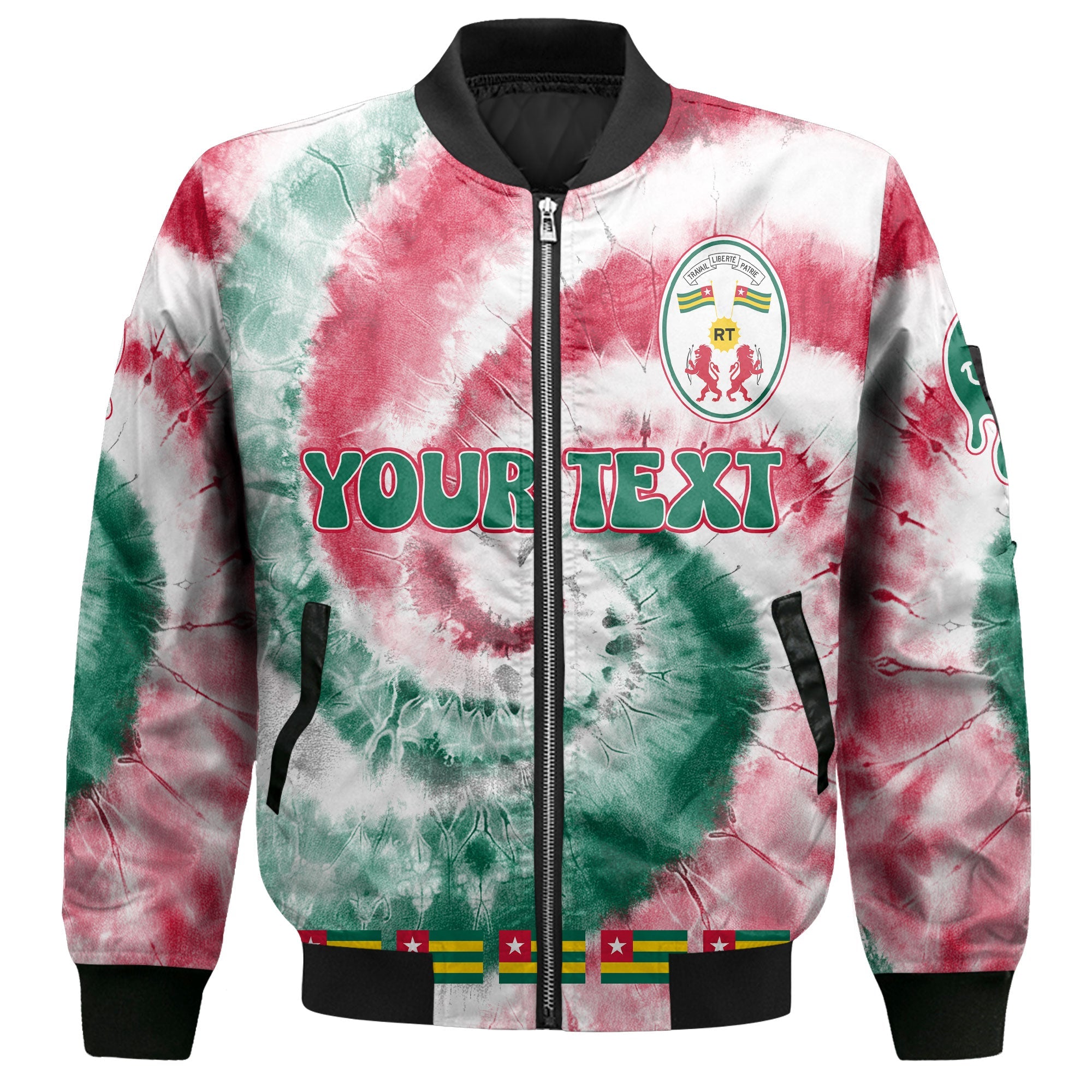 Togo Bomber Jacket Custom Tie Dye Style 2