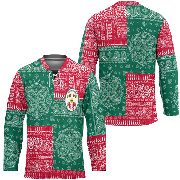 Togo Hockey Jersey Flag And Paisley Basic Style 1