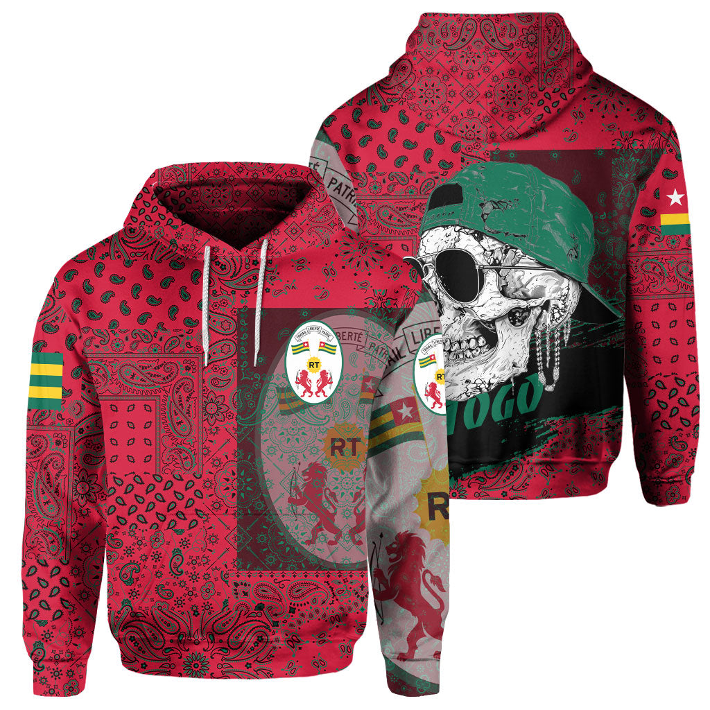 Togo Hoodie Paisley Flag And Skull Style 1