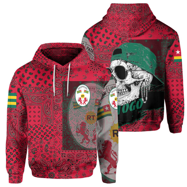 Togo Hoodie Paisley Flag And Skull Style 1