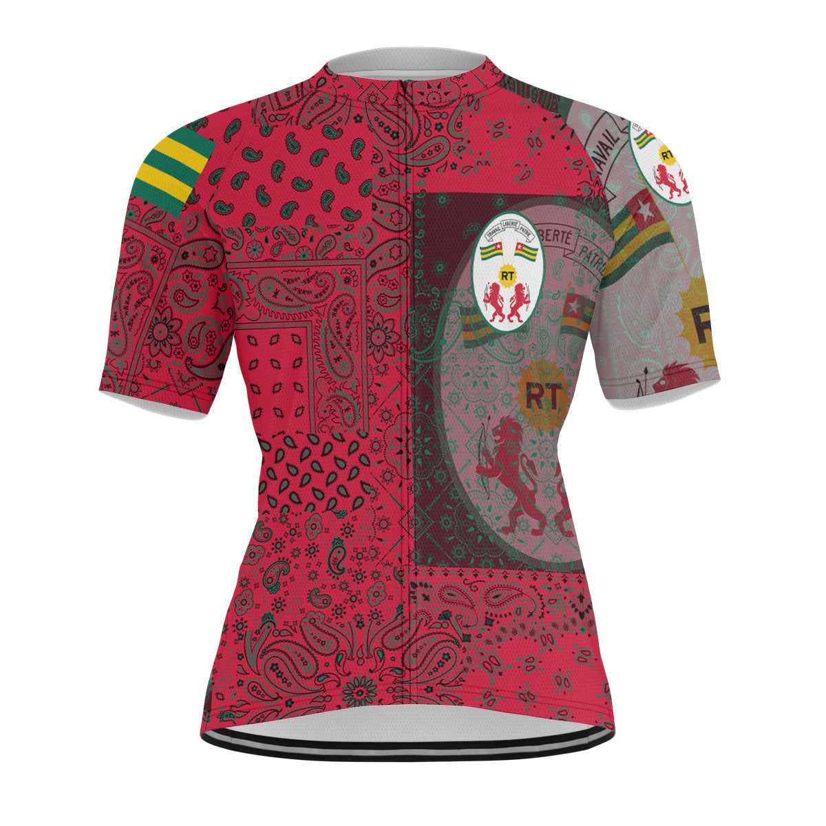 Togo Men Cycling Jersey Paisley Flag And Skull Style 1