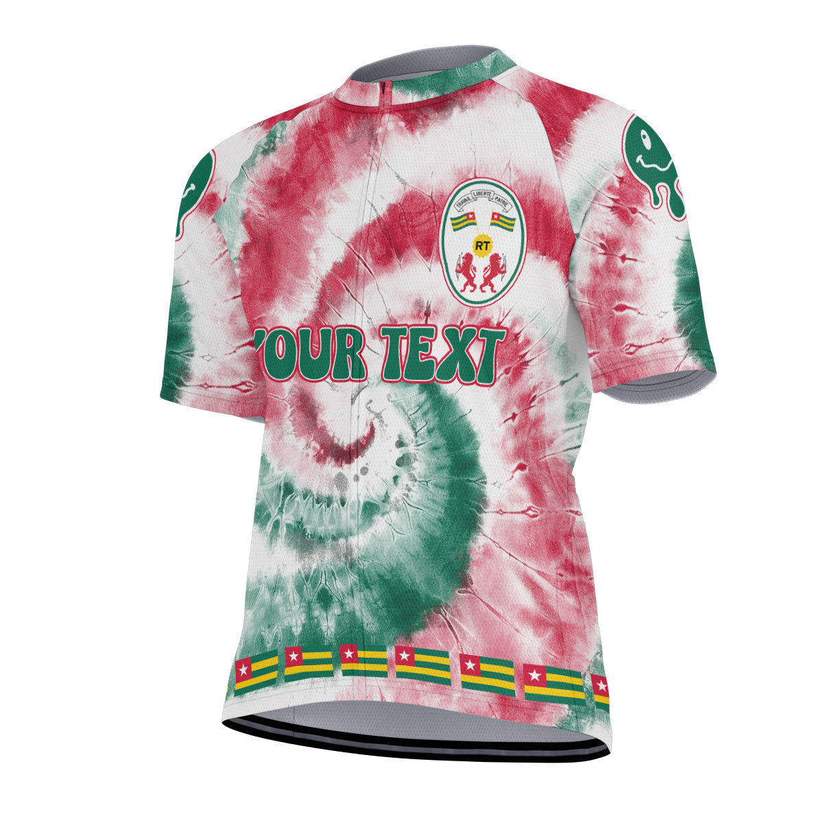 Togo Men Cycling Jersey Custom Tie Dye Style 2