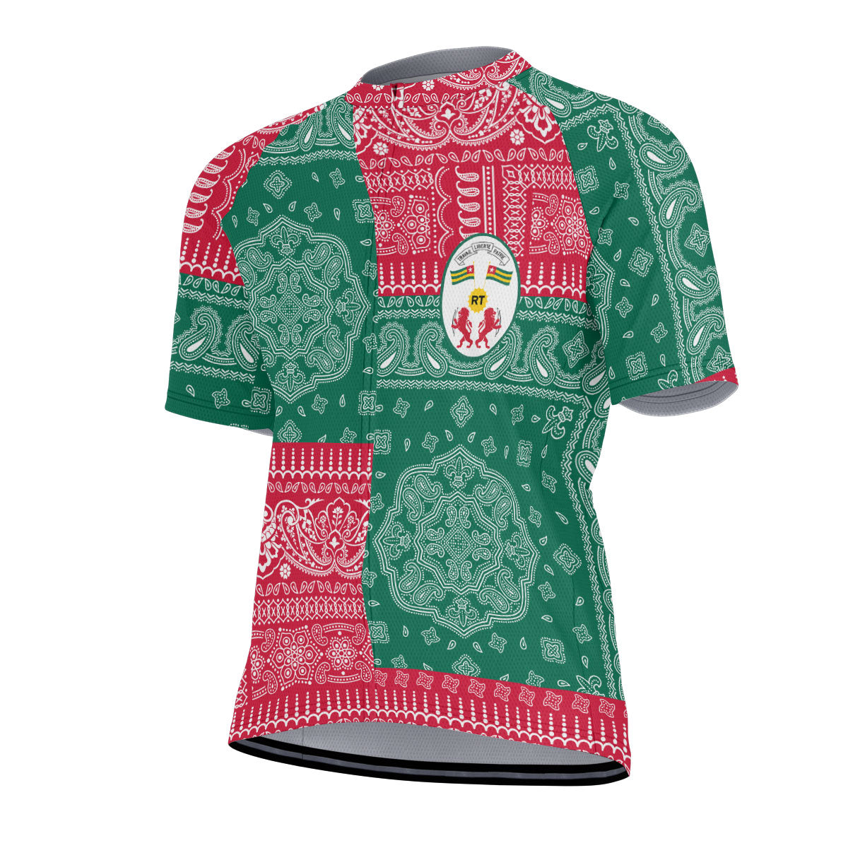 Togo Men Cycling Jersey Flag And Paisley Basic Style 2