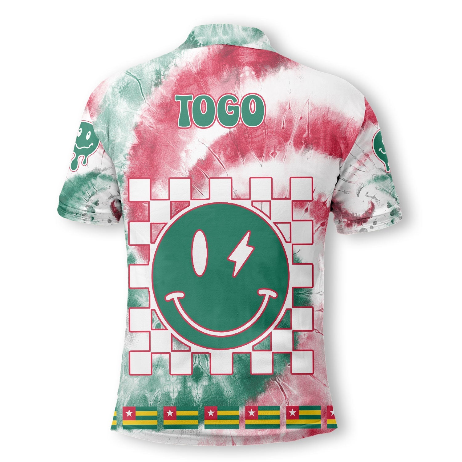 Togo Polo Shirt Custom Tie Dye Style 3