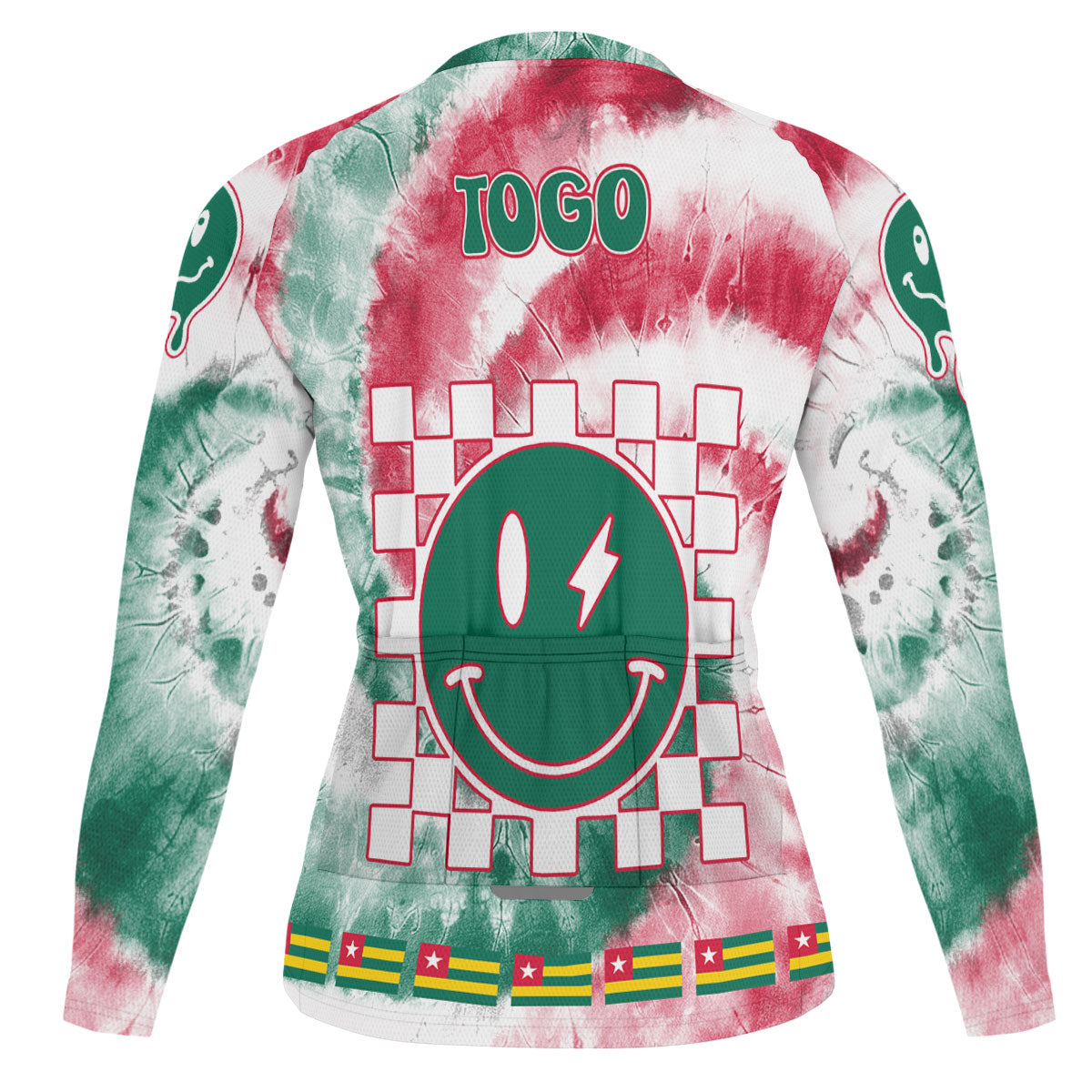 Togo Raglan Men Cycling Jersey Long Sleeve Custom Tie Dye Style 1