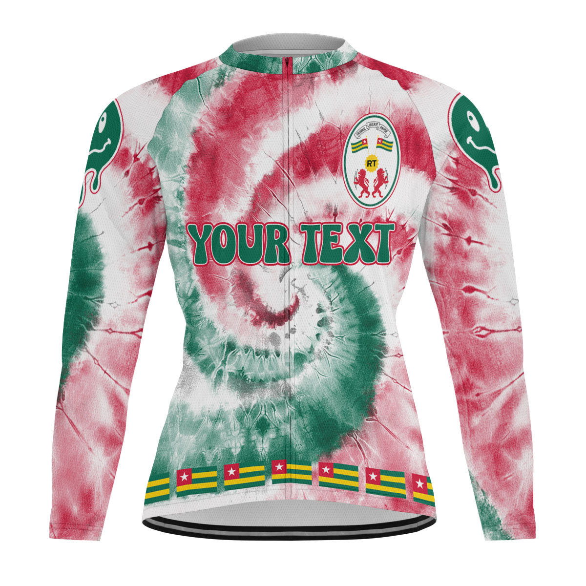 Togo Raglan Men Cycling Jersey Long Sleeve Custom Tie Dye Style 2