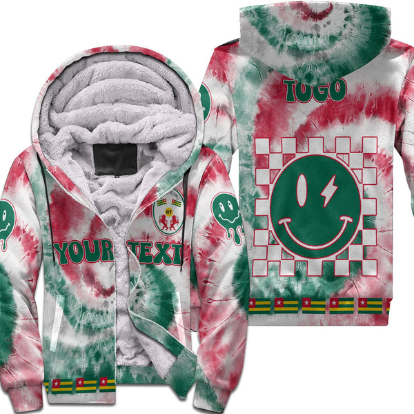 Togo Sherpa Hoodie Custom Tie Dye Style 1