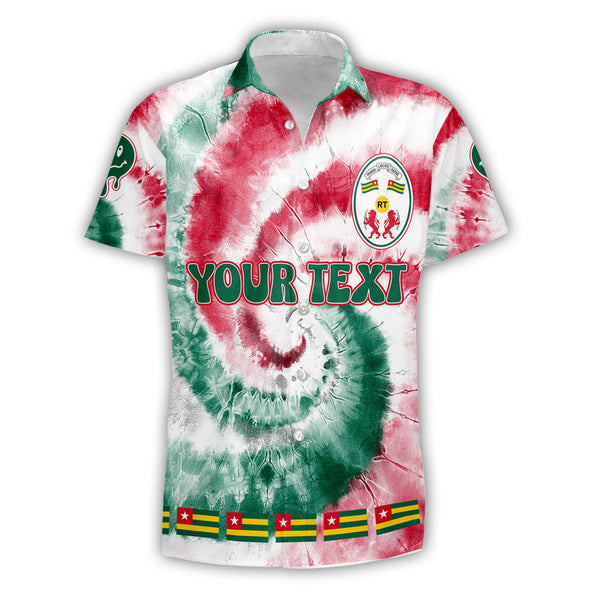 Togo Short Sleeve Shirt Custom Tie Dye Style 1