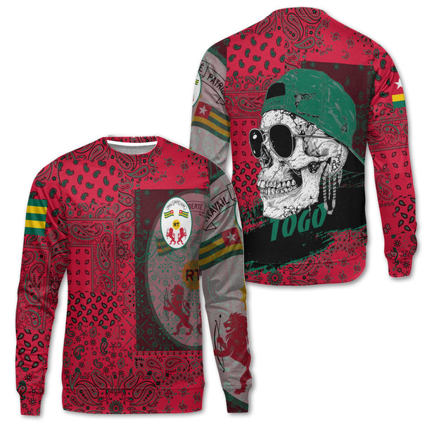 Togo Sweatshirt Paisley Flag And Skull Style 1