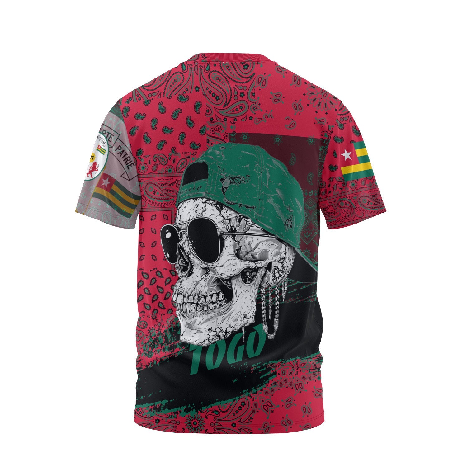 Togo T Shirt Paisley Flag And Skull Style 2