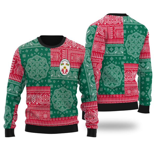 Togo Ugly Sweater Flag And Paisley Basic Style 1