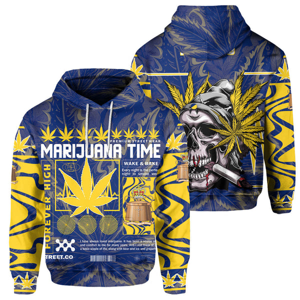 Tokelau Hoodie Flag & Coat Of Arms Marijuanas Style