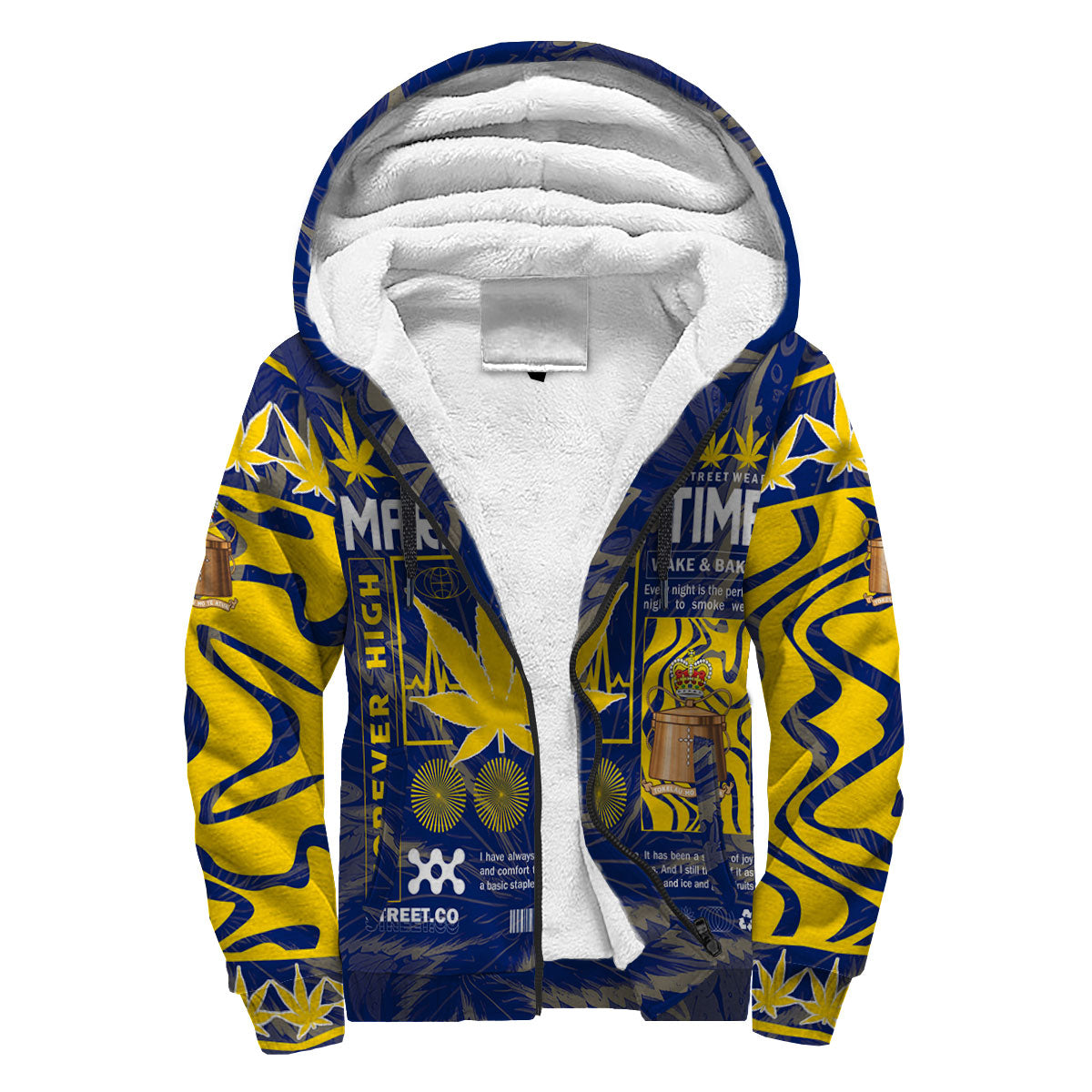 Tokelau Sherpa Hoodie Flag & Coat Of Arms Marijuanas Style