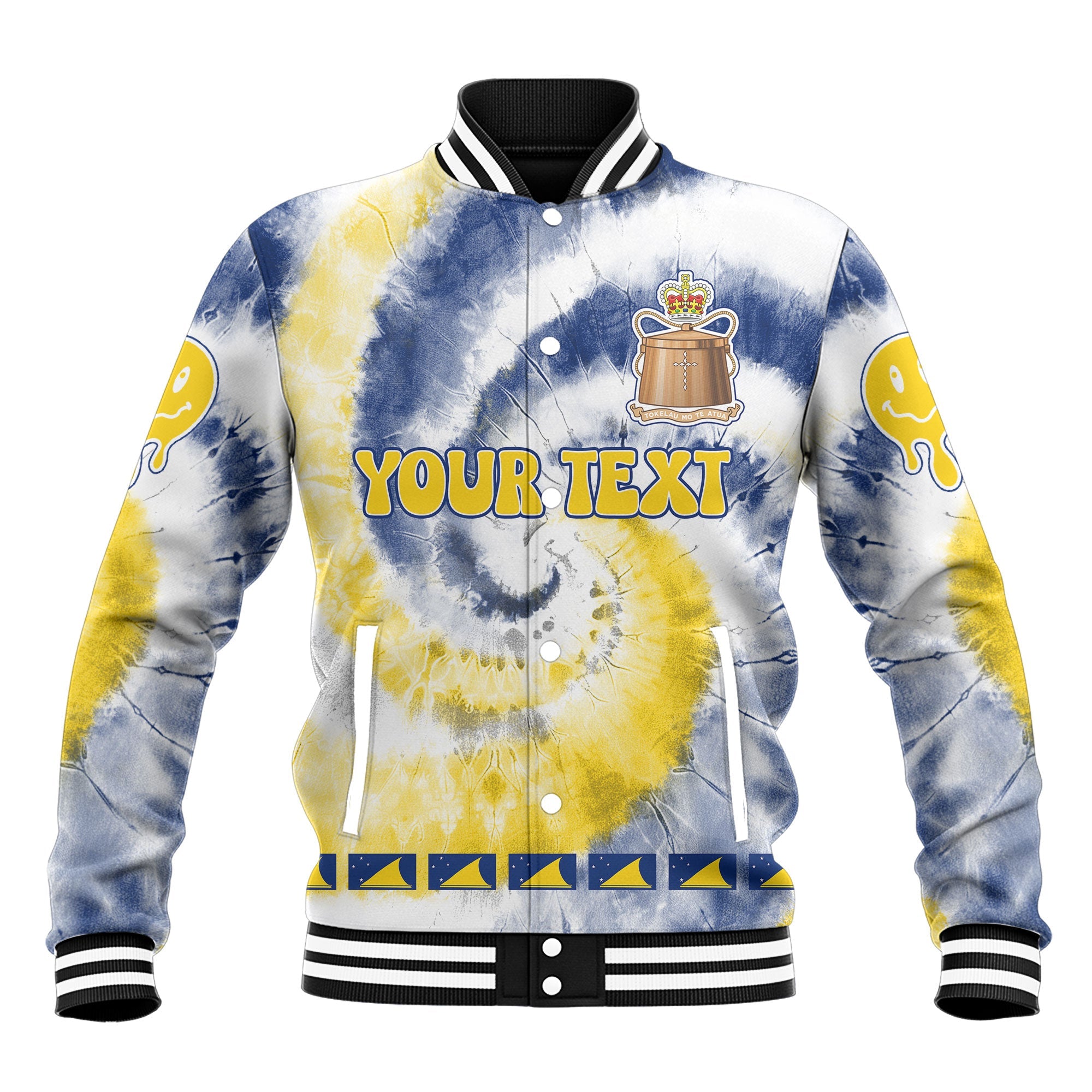 Tokelau Baseball Jacket Custom Tie Dye Style 2