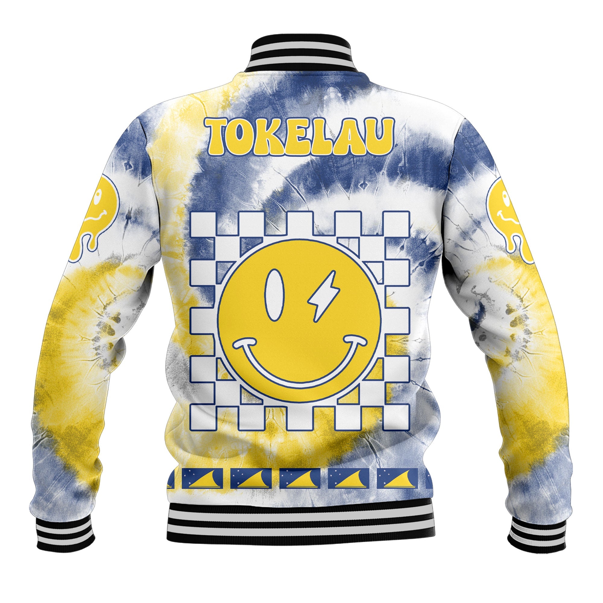 Tokelau Baseball Jacket Custom Tie Dye Style 3