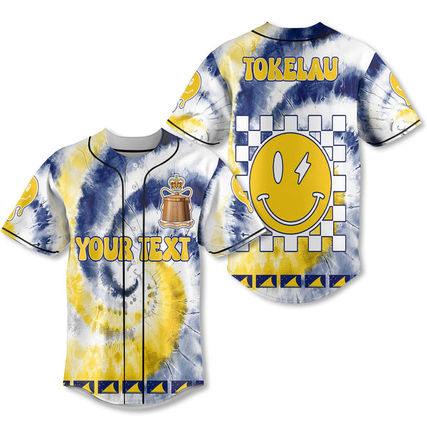 Tokelau Baseball Jersey Custom Tie Dye Style 1