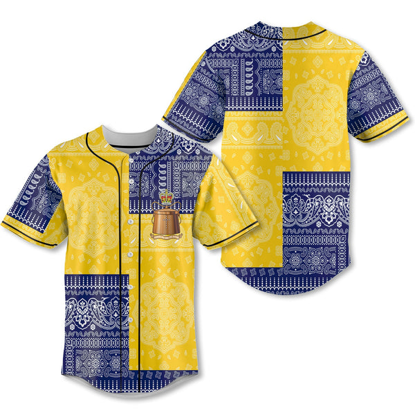 Tokelau Baseball Jersey Flag And Paisley Basic Style 1