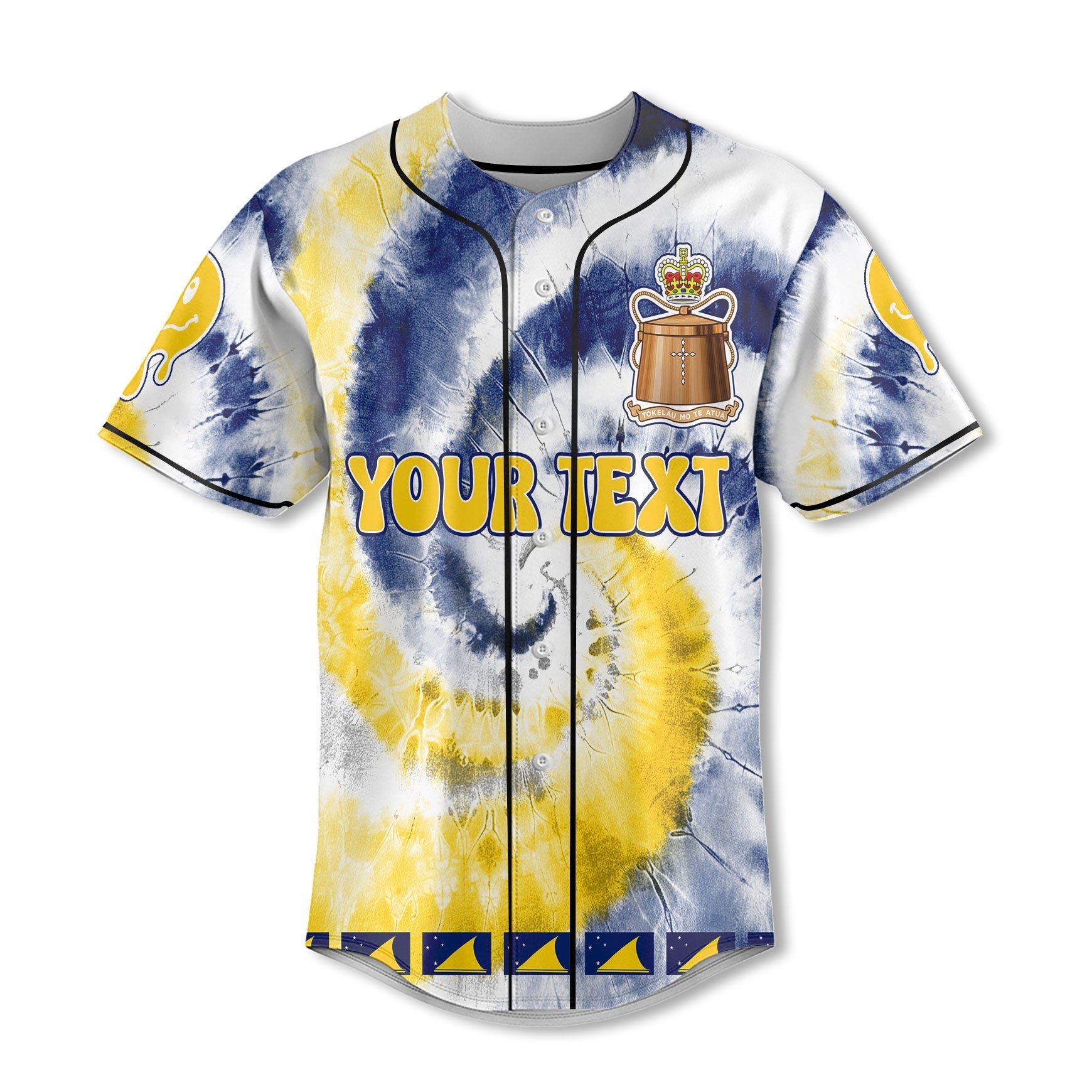 Tokelau Baseball Jersey Custom Tie Dye Style 2