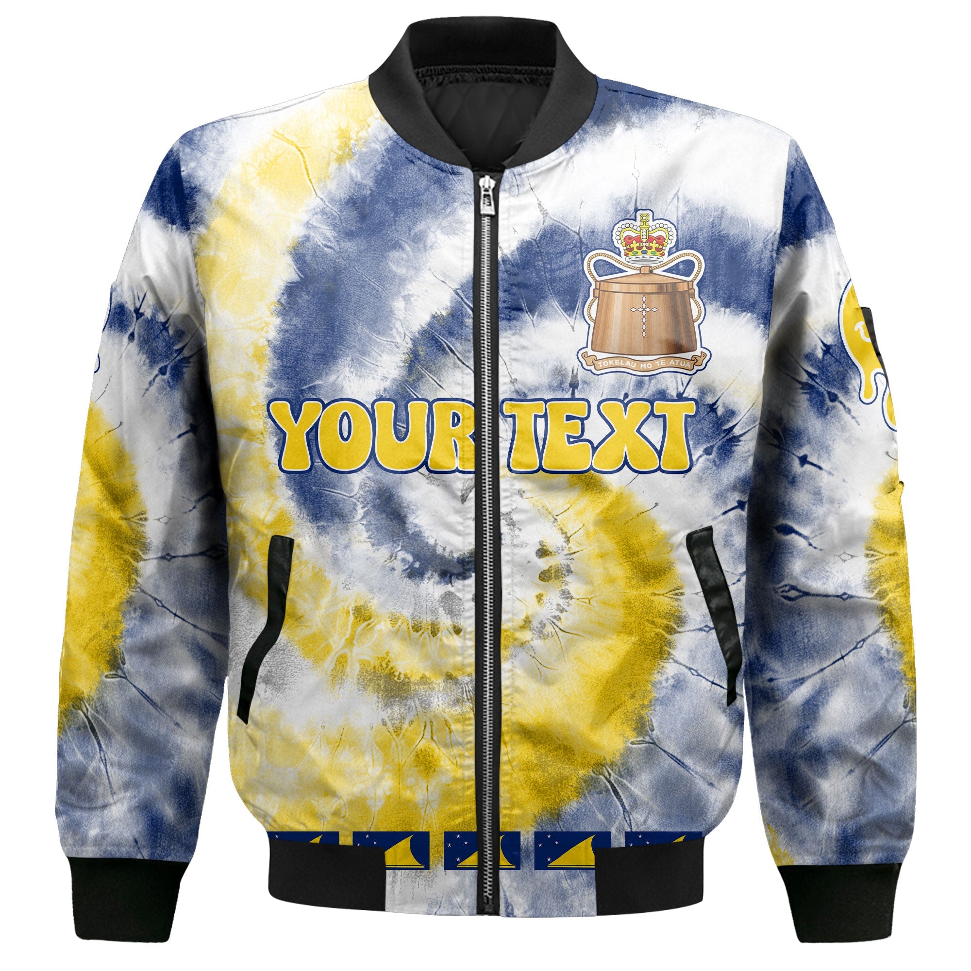 Tokelau Bomber Jacket Custom Tie Dye Style 2