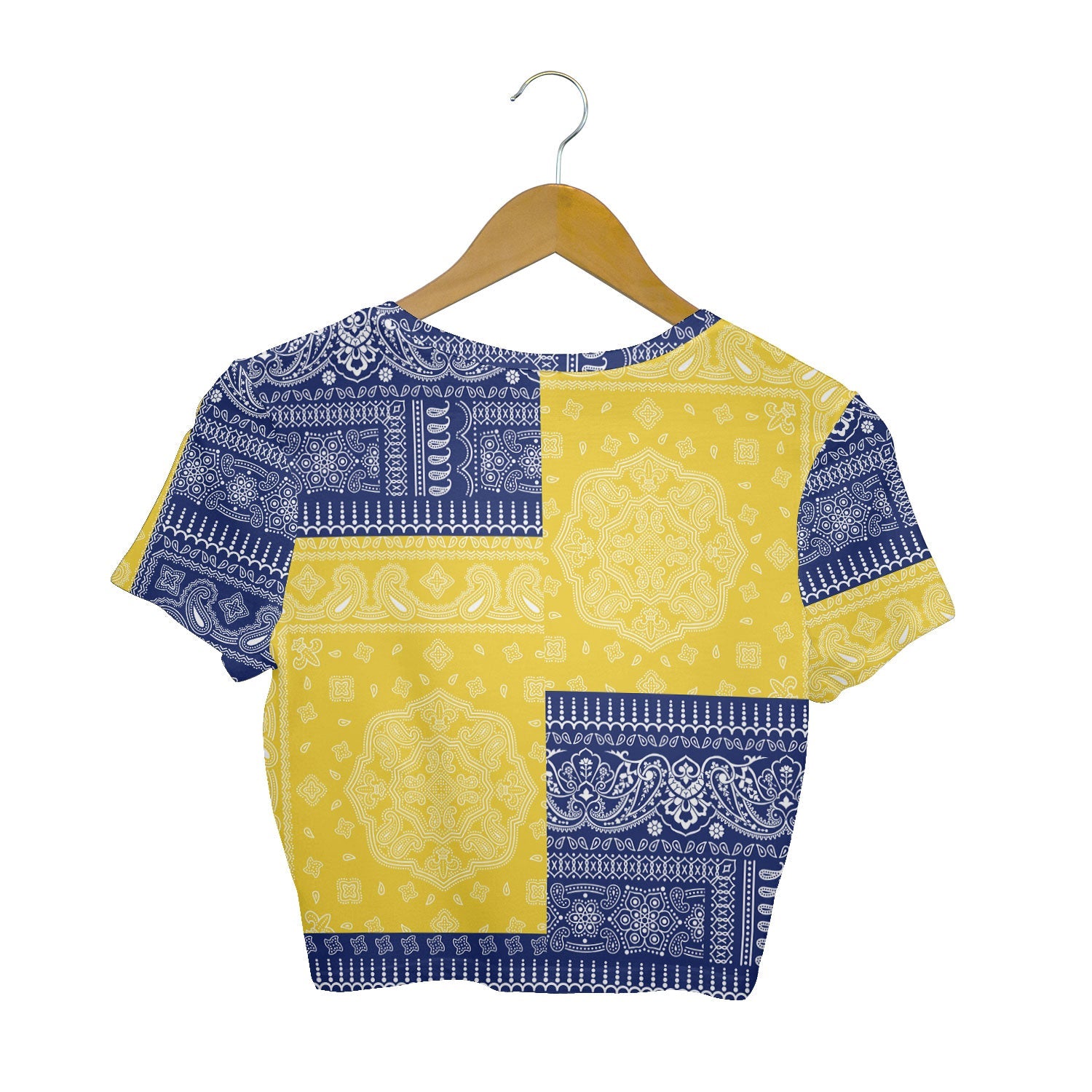 Tokelau Croptop T Shirt Flag And Paisley Basic Style 2