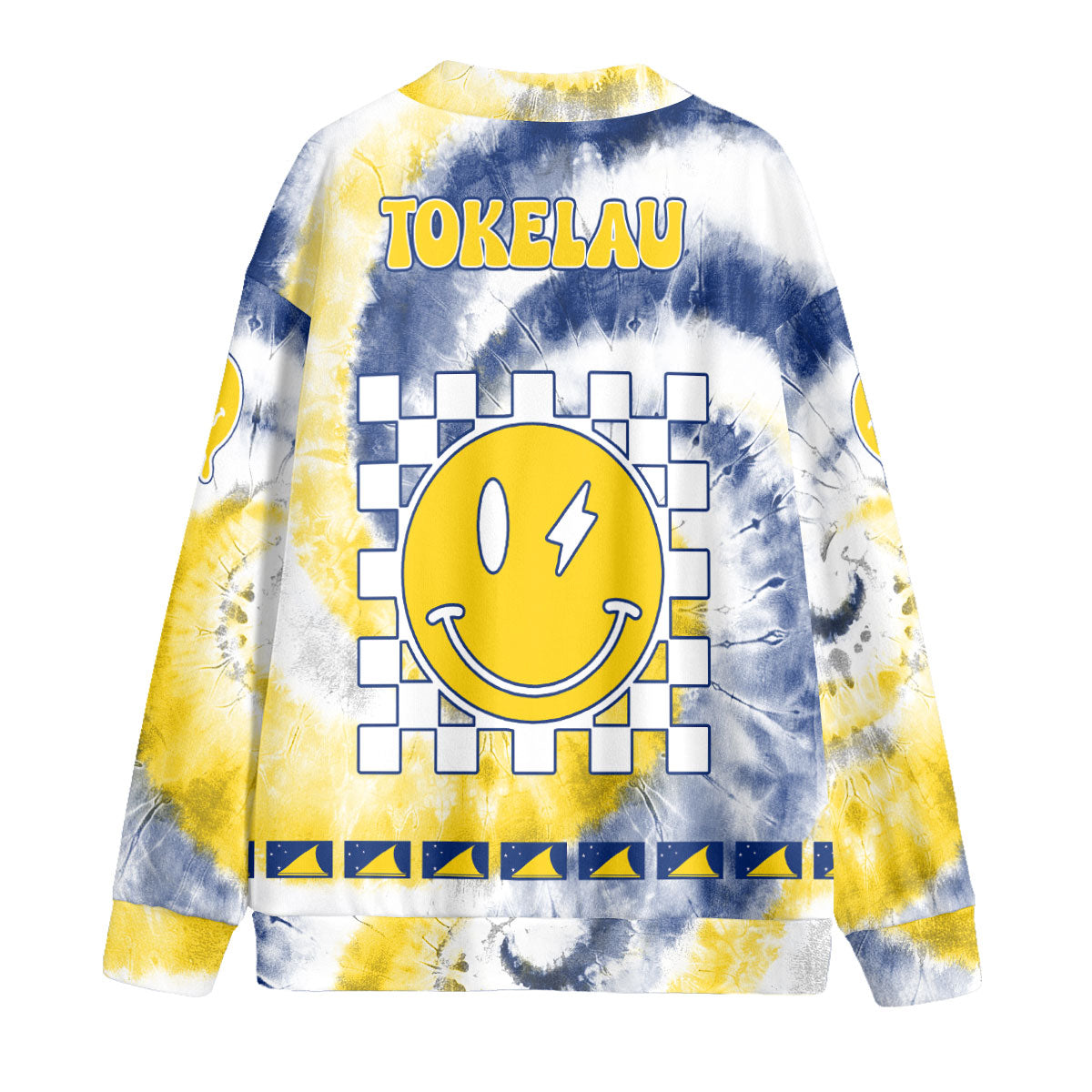 Tokelau Fleece Cardigan Custom Tie Dye Style 2