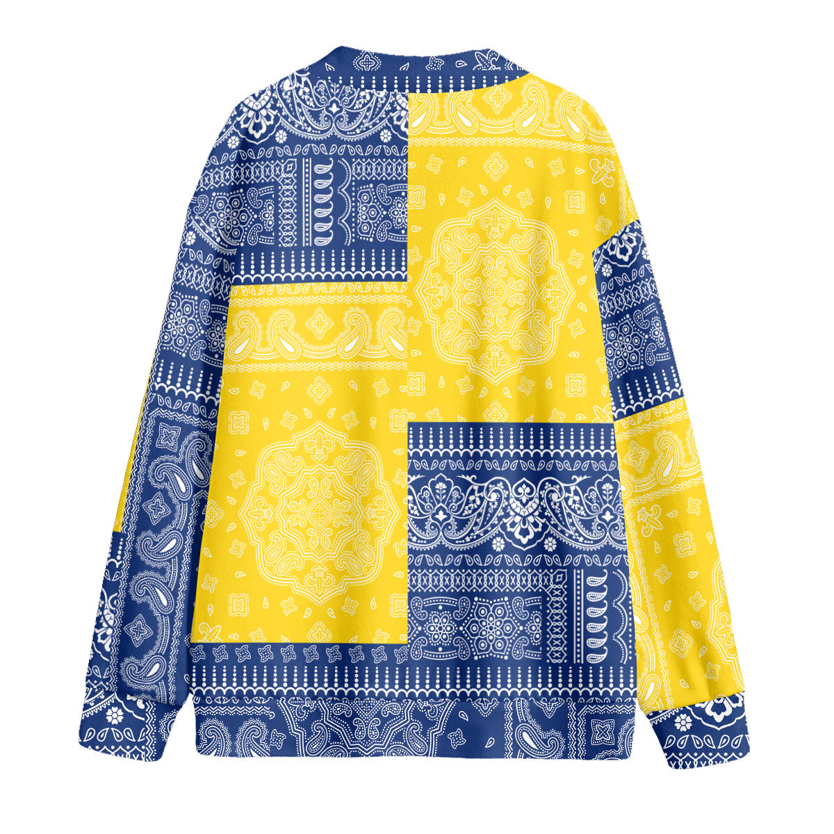 Tokelau Fleece Cardigan Flag And Paisley Basic Style 2