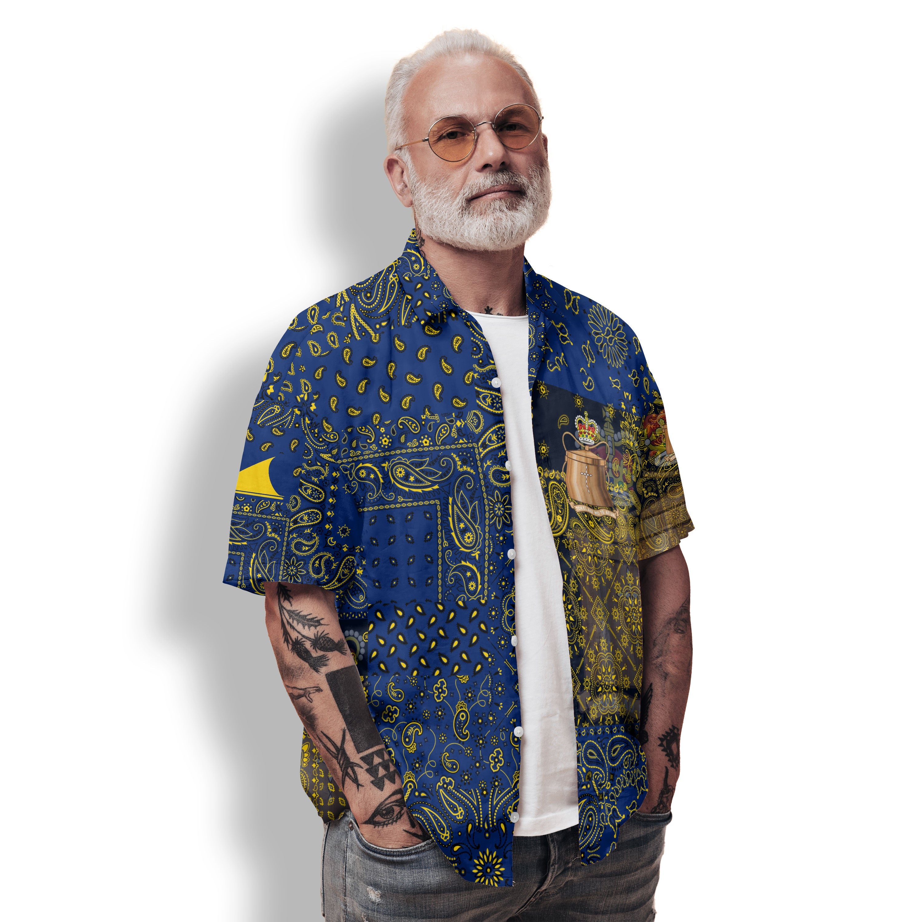 Tokelau Hawaiian Shirt Paisley Flag And Skull Style 2