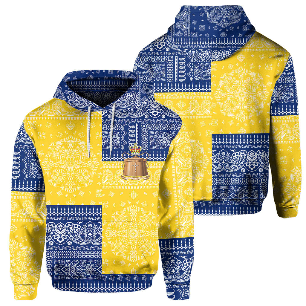 Tokelau Hoodie Flag And Paisley Basic Style 1