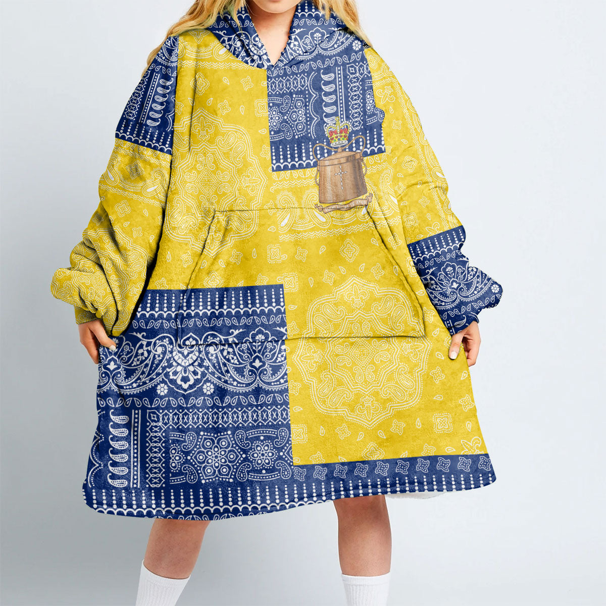 Tokelau Hoodie Blanket Flag And Paisley Basic Style 2