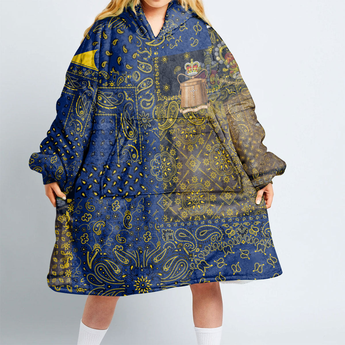 Tokelau Hoodie Blanket Paisley Flag And Skull Style 2