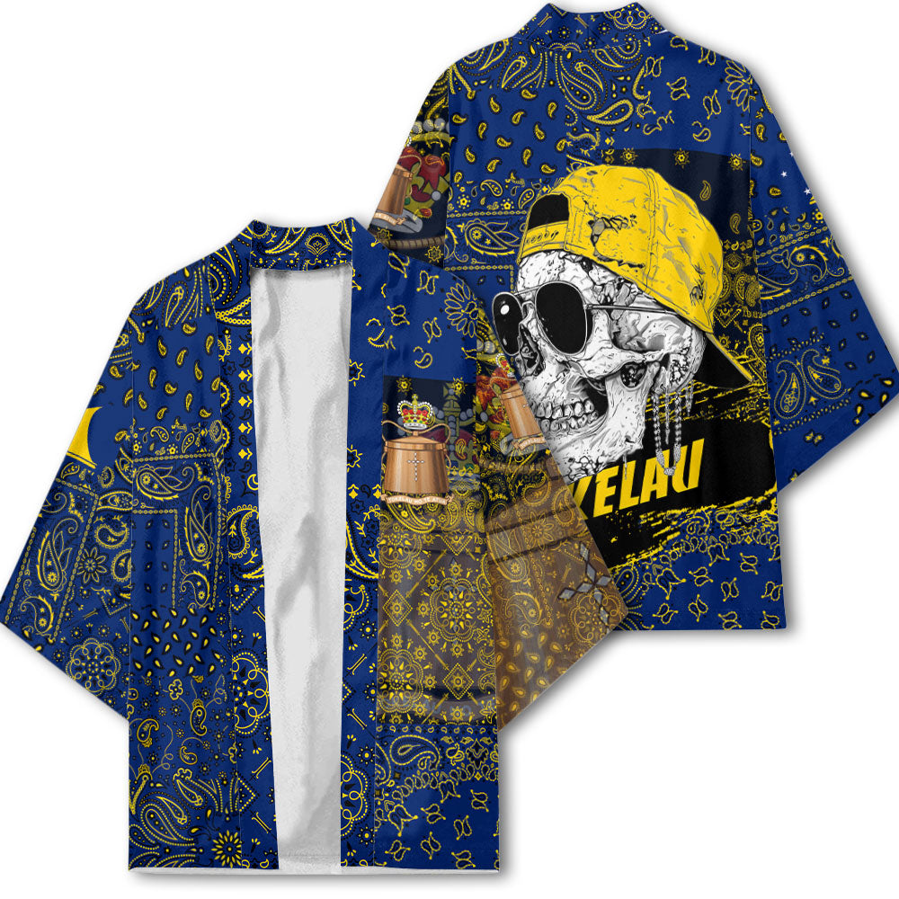 Tokelau Kimono Paisley Flag And Skull Style 2