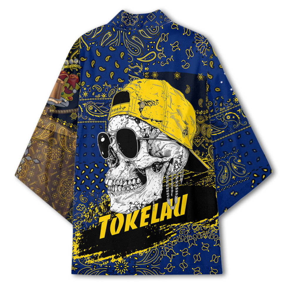 Tokelau Kimono Paisley Flag And Skull Style 3