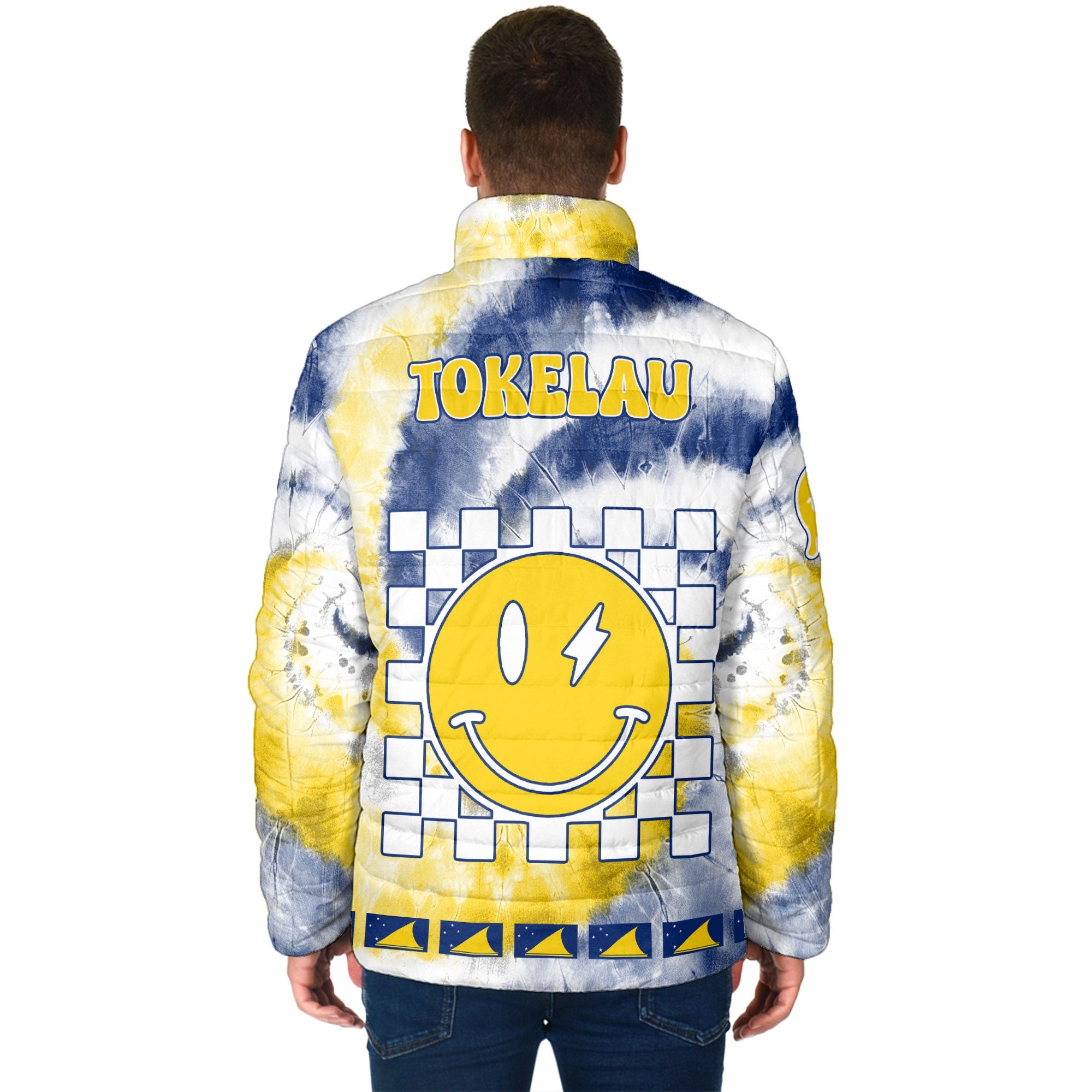 Tokelau Men Padded Jacket Custom Tie Dye Style 2