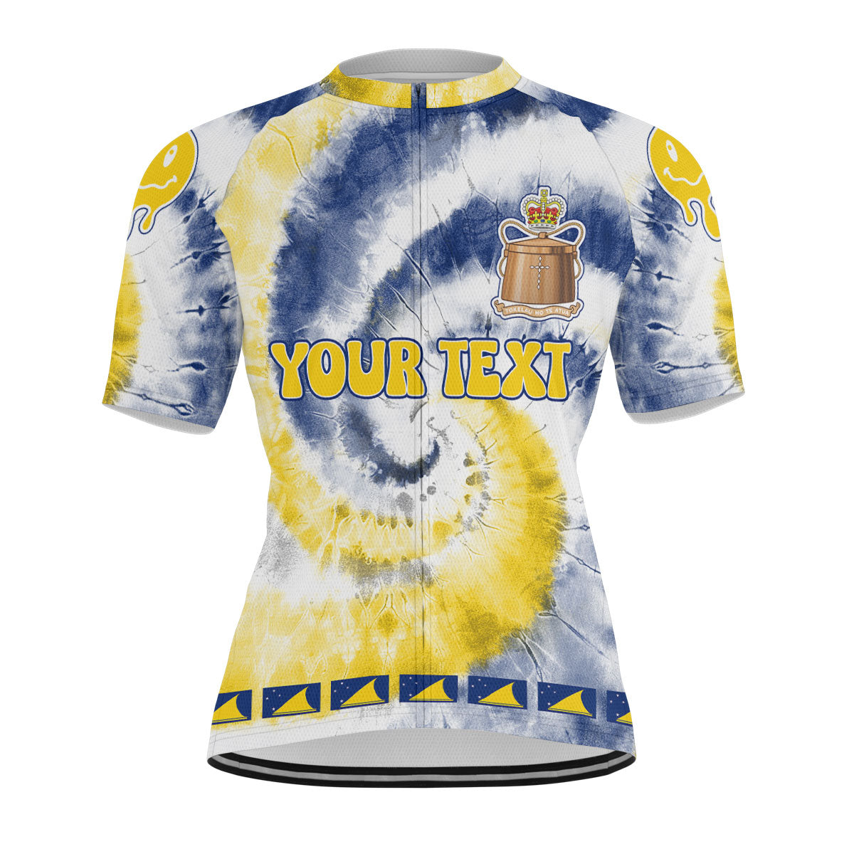 Tokelau Men Cycling Jersey Custom Tie Dye Style 1