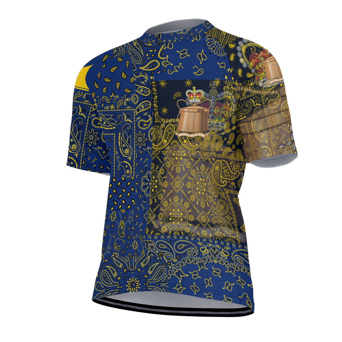 Tokelau Men Cycling Jersey Paisley Flag And Skull Style 2