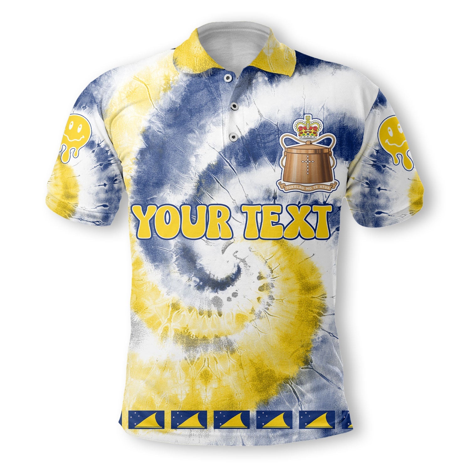 Tokelau Polo Shirt Custom Tie Dye Style 2