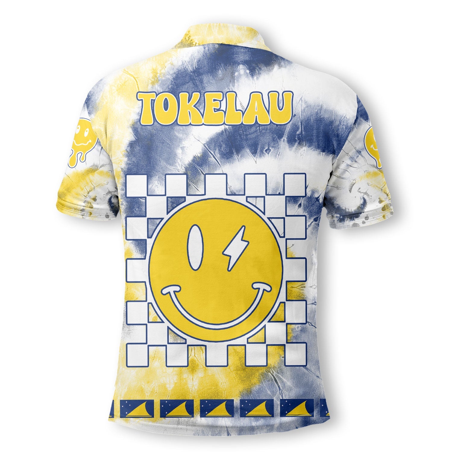 Tokelau Polo Shirt Custom Tie Dye Style 3