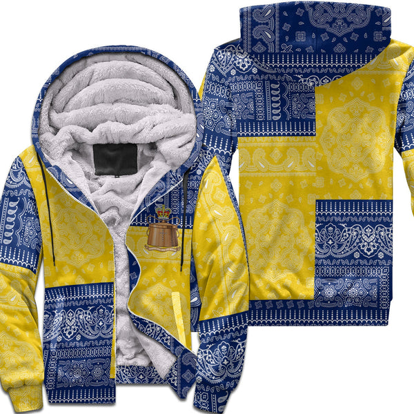 Tokelau Sherpa Hoodie Flag And Paisley Basic Style 1