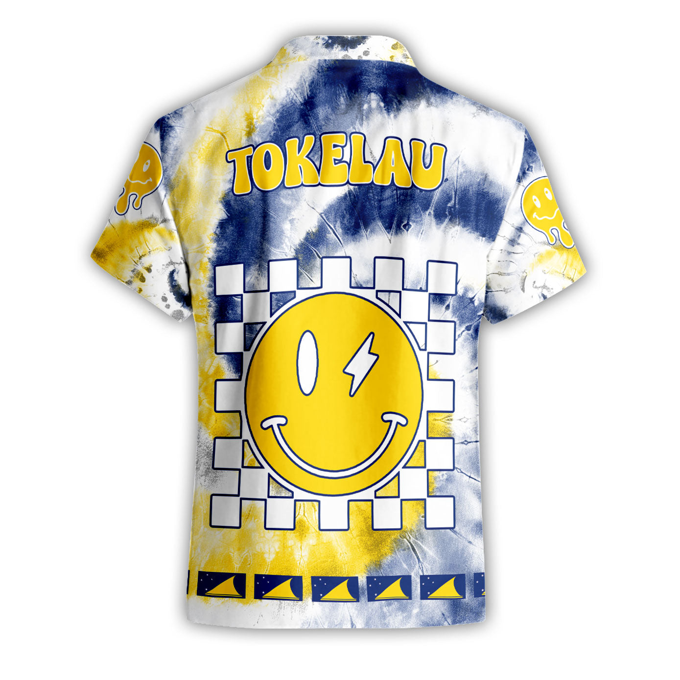 Tokelau Short Sleeve Shirt Custom Tie Dye Style 2