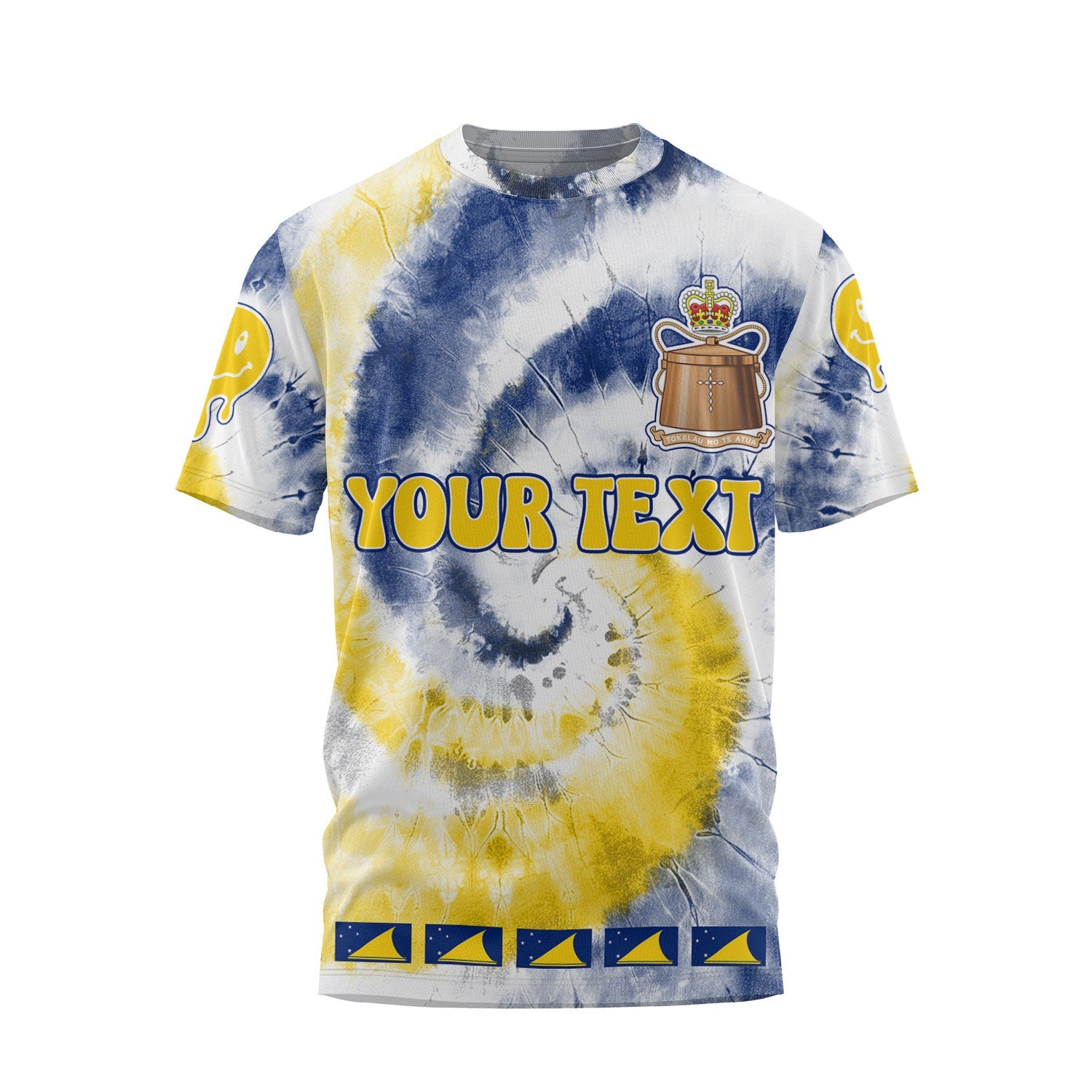 Tokelau T Shirt Custom Tie Dye Style 1