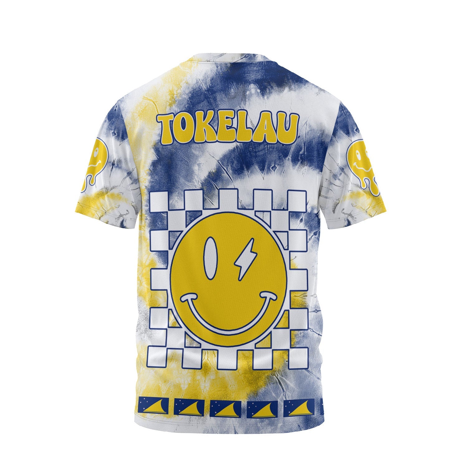 Tokelau T Shirt Custom Tie Dye Style 2